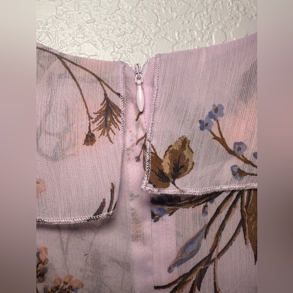 AMERICAN RAG Lavender Floral Prairie Wrap Maxi Dress Size Medium - Picture 6 of 10